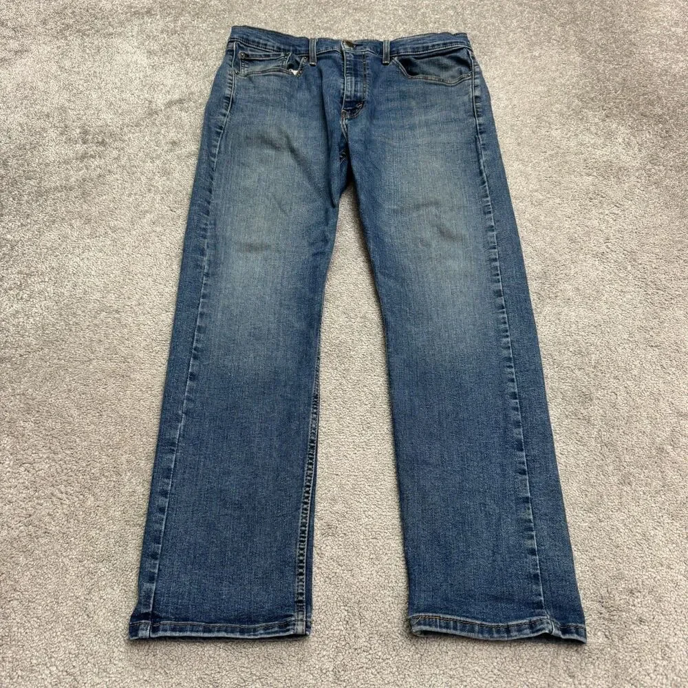 Levi's 506 Straight Leg Denim Jeans Mens 36x30 Blue Medium Wash Cotton Casual
